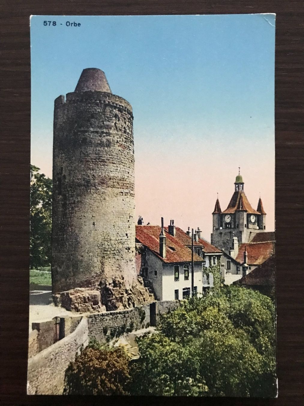Cartoline postali: ORBE Ortspartie mit Turm – Usato da Wald ZH venduto da TLILEF