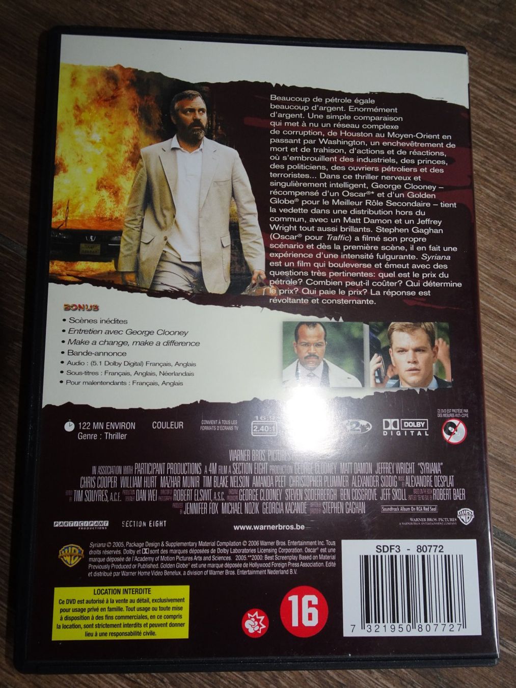 Tutti i DVDs: SYRIANA – Usato da Satigny venduto da salvatore73 3