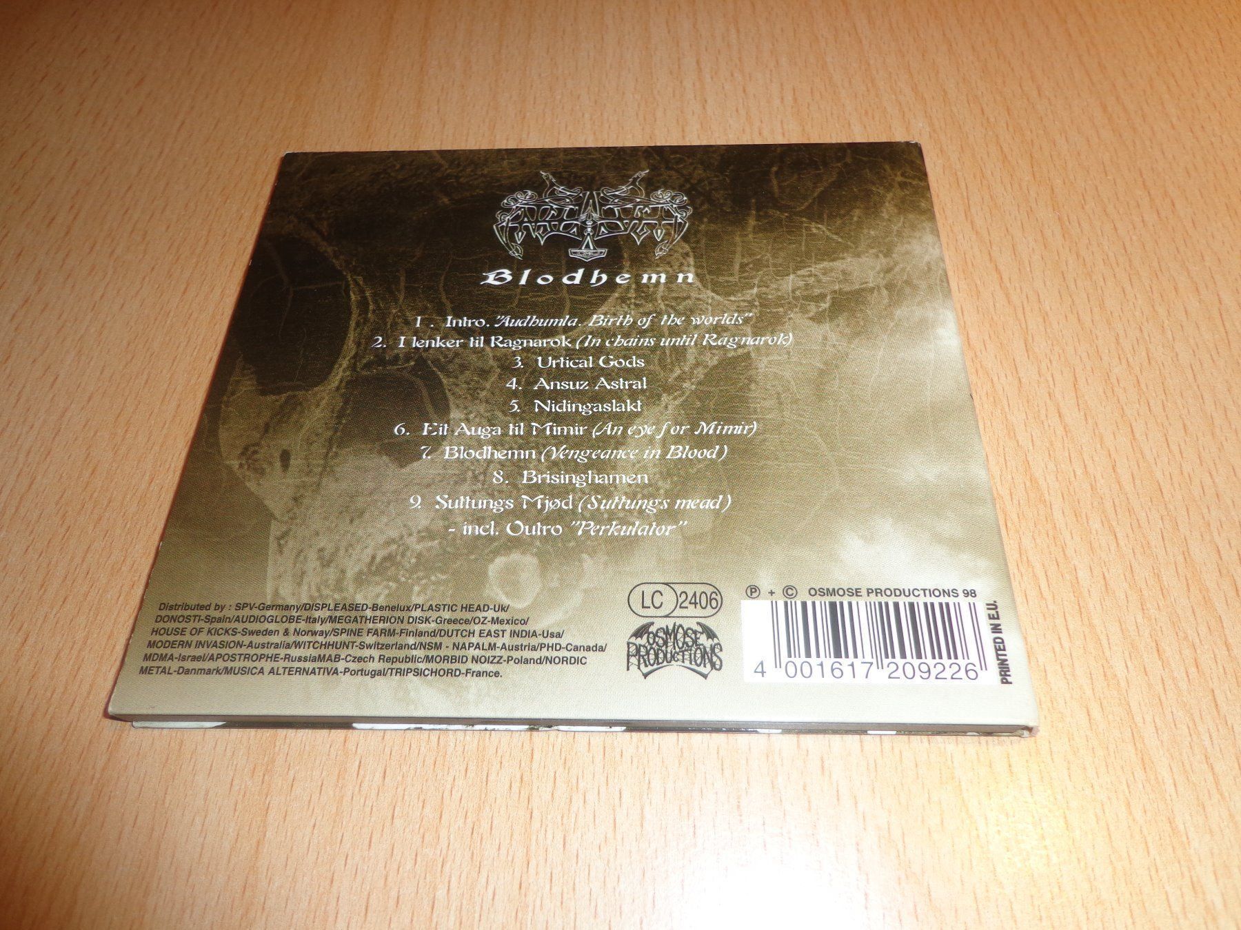 CD: Enslaved-Blodhemn CD Digipak First Pressing 1998 – Usato da Brienz BE venduto da INTERNALFIRE 1