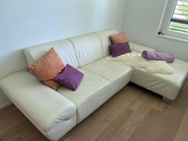 Ledersofa ausziehbar