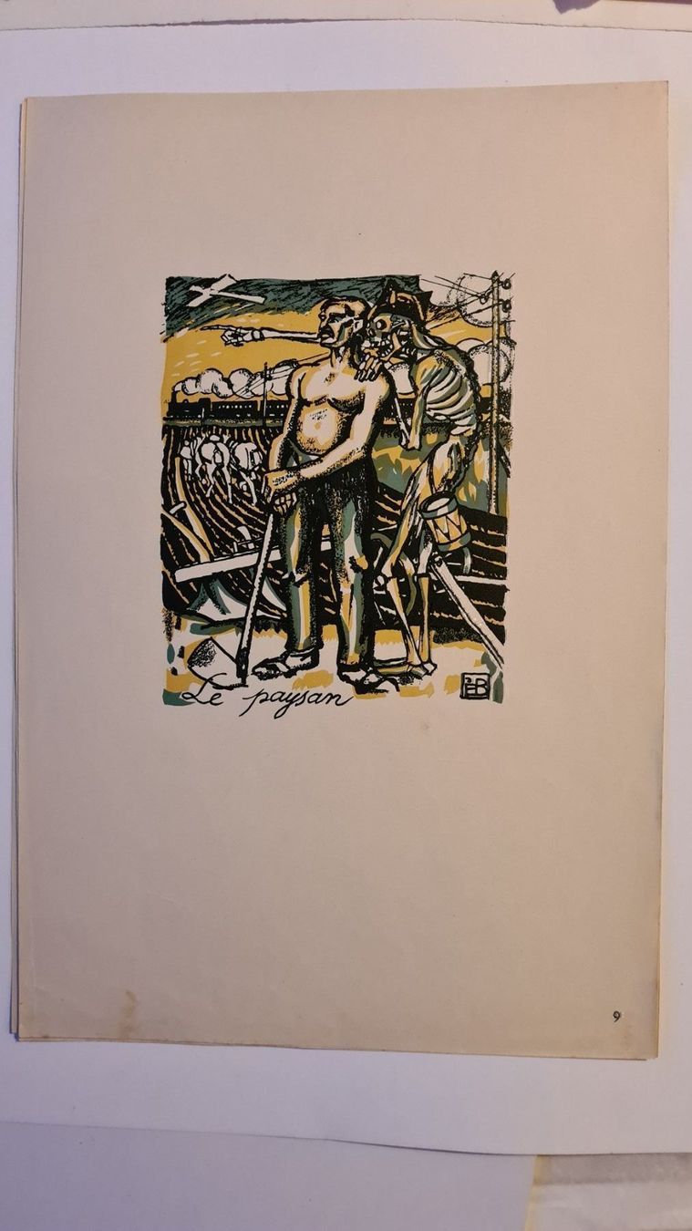 Arts picturaux & lithographies: Edmond Bille Farblithografie "un dance – D'occasion à Emmenbrücke par Kunstankaufverkauf9