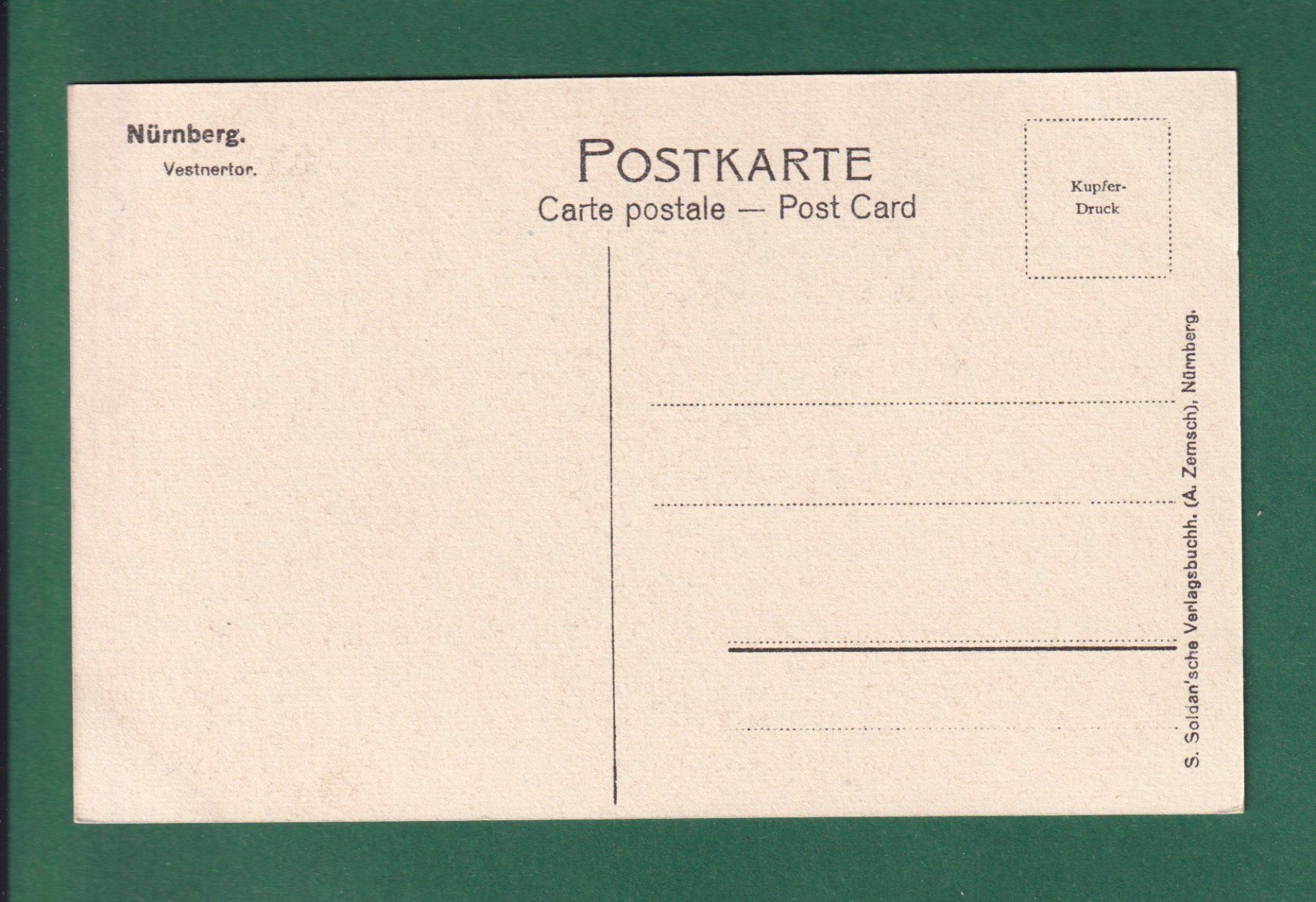 Ansichtskarten: NÜRNBERG - Vestnertor – Gebraucht aus Pully von nicecards-shop 1