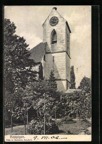 Cartoline postali: AK Koppigen, Turm, 1906 – Usato da Berlin venduto da bartko-reher