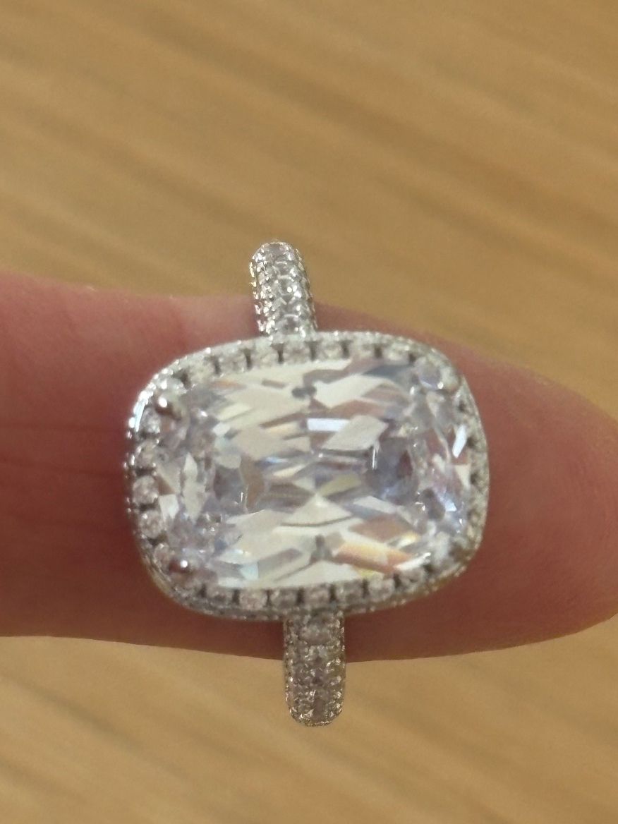 Anelli: Luxus Elegante Gr.18/8 Ring Farbe: Silber / Weiss – Nuovo (secondo la descrizione) da Biel-Bienne venduto da Roserosse13 2