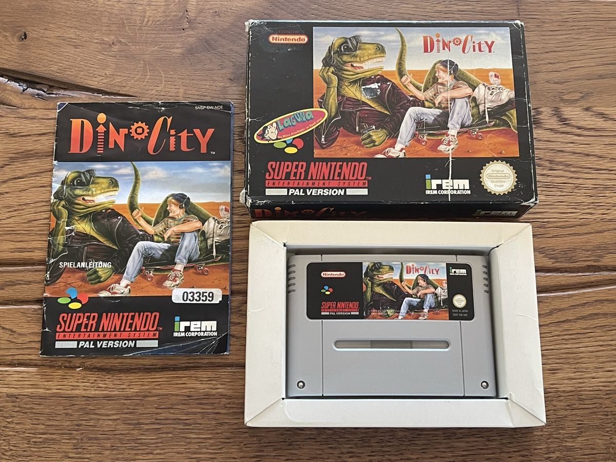 Nintendo Spiele: Super Nintendo DinoCity PAL Version Spiel mit Box – Gebraucht aus Zuerich von Dorsi
