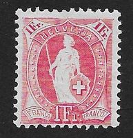 1907: Helvetia debout 1 Fr. no 91c *
