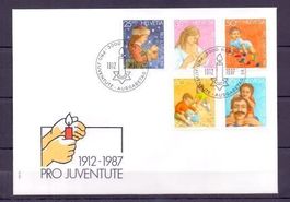 CH FDC Pro Juventute Satz 1987