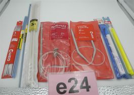 6 Stricknadeln + 2 Häckel, Nr. e24
