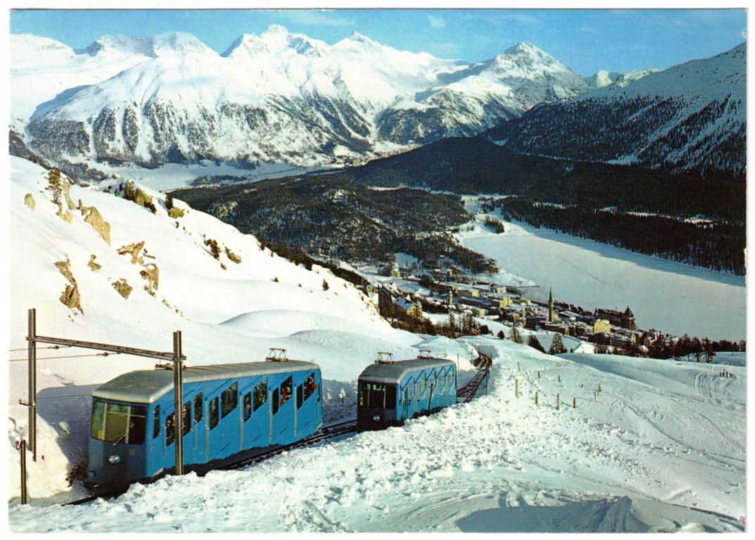 Cartes postales: St. Moritz - Standseilbahn Corviglia – D'occasion à Binningen par Mountainrider