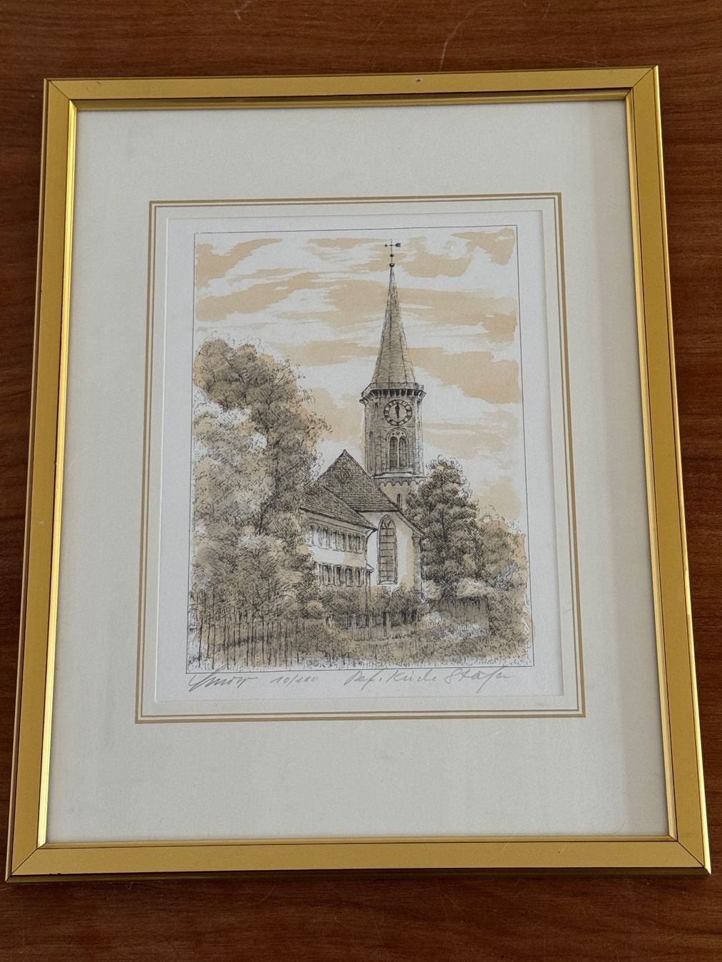 Grafiken & Lithographien: Lithographie Curt Schwitzer "Ref. Kirche Stäfa" #10/100 – Gebraucht aus Zürich von Nobs1 2