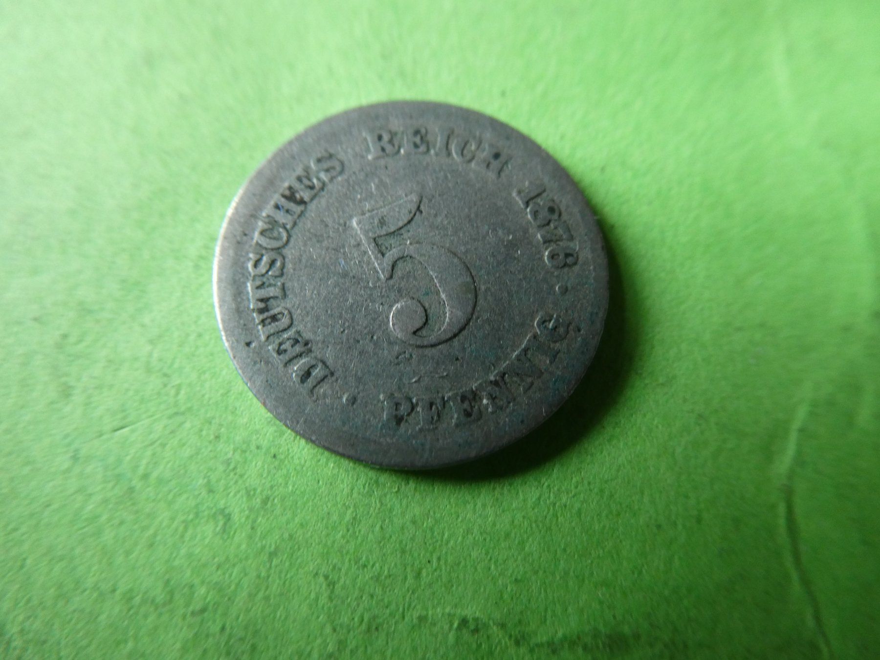 Tutti le monete: Dt. Reich 1876 C, 5 Pfennig – Usato da Hinterforst venduto da Rohusri