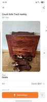 Couchtisch aus Holz dunkelbraun massiv "Opiumtisch"