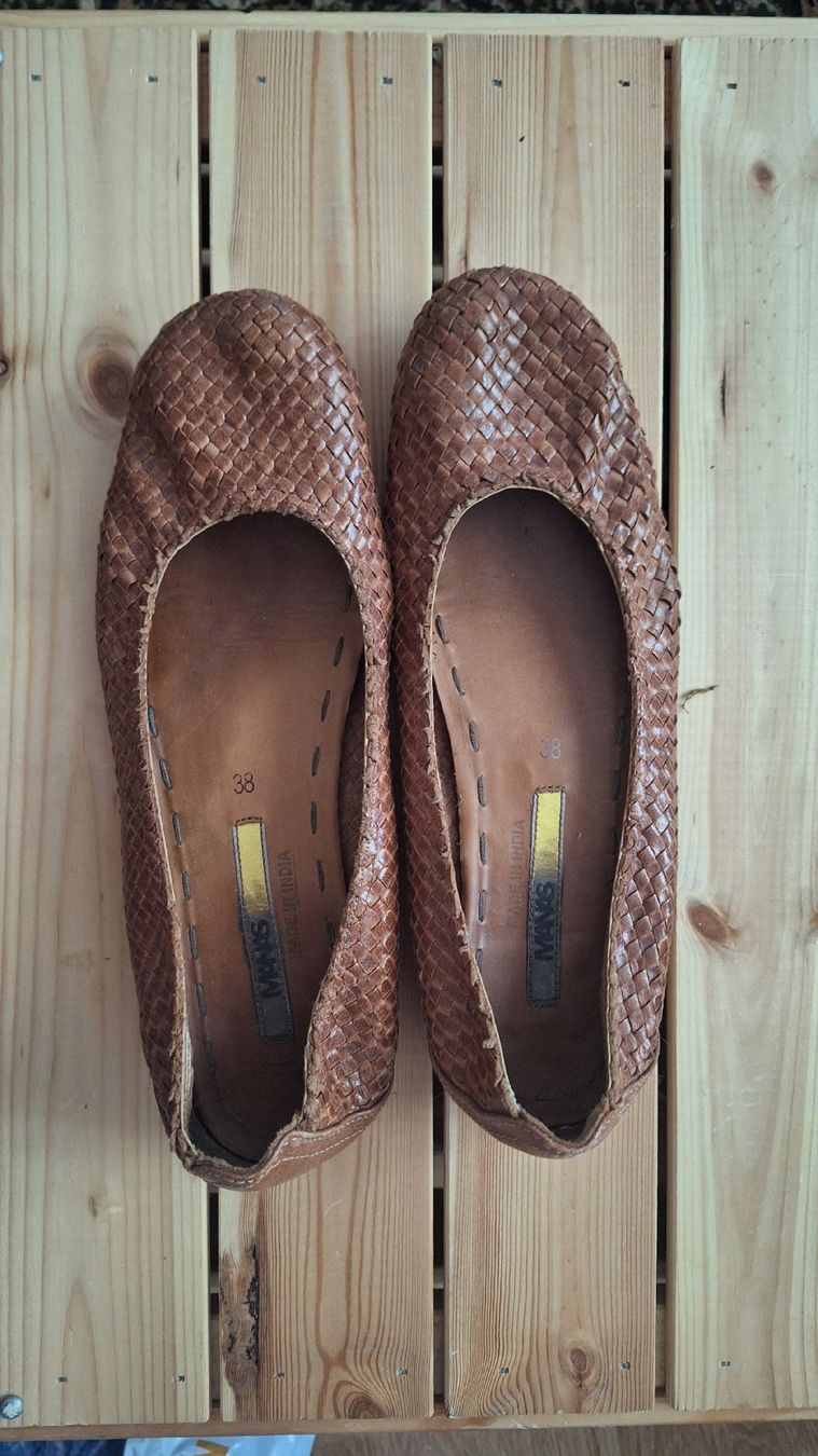 Chaussures femmes: Ballerinas braun geflochten Leder – D'occasion à Winterthur par _lxeah 1