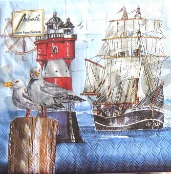 Servietten: Serviette harbor (d296) 2Stk. – Neu (gemäss Beschreibung) aus Schlatt TG von kreativ-atelier