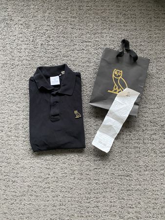 Polo OVO (October's Very Own) noir, Taille S, Été 44