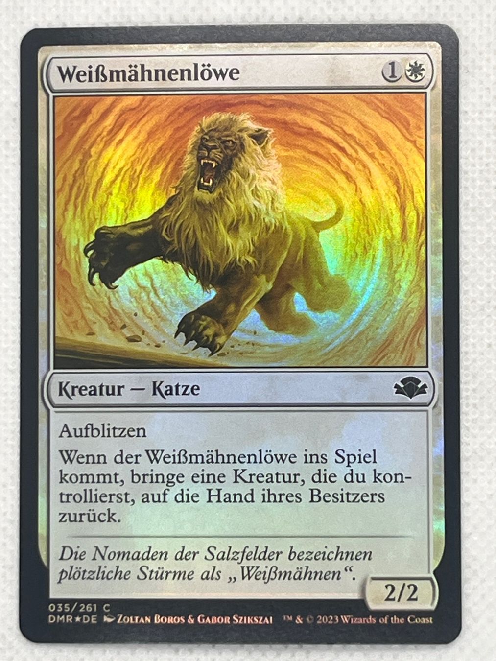 Magic The Gathering Sammelbilder & Trading cards: MTG Weißmähnenlöwe DMR 035 Deutsch Common Foil – Gebraucht aus Hinterkappelen von Kim1992