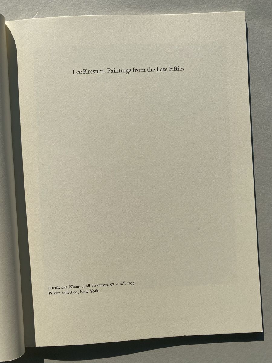 Libri: Lee Krasner Paintings Austellungskatalog 1982 – Usato da Zürich venduto da lesgarcons 3