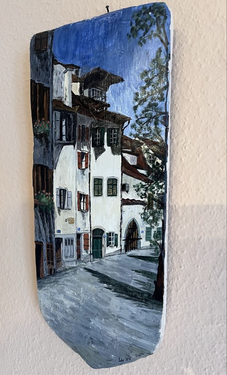 Dipinti: Handgemalter Dachziegel Basel – Usato da Grindel venduto da Rabru1107 1