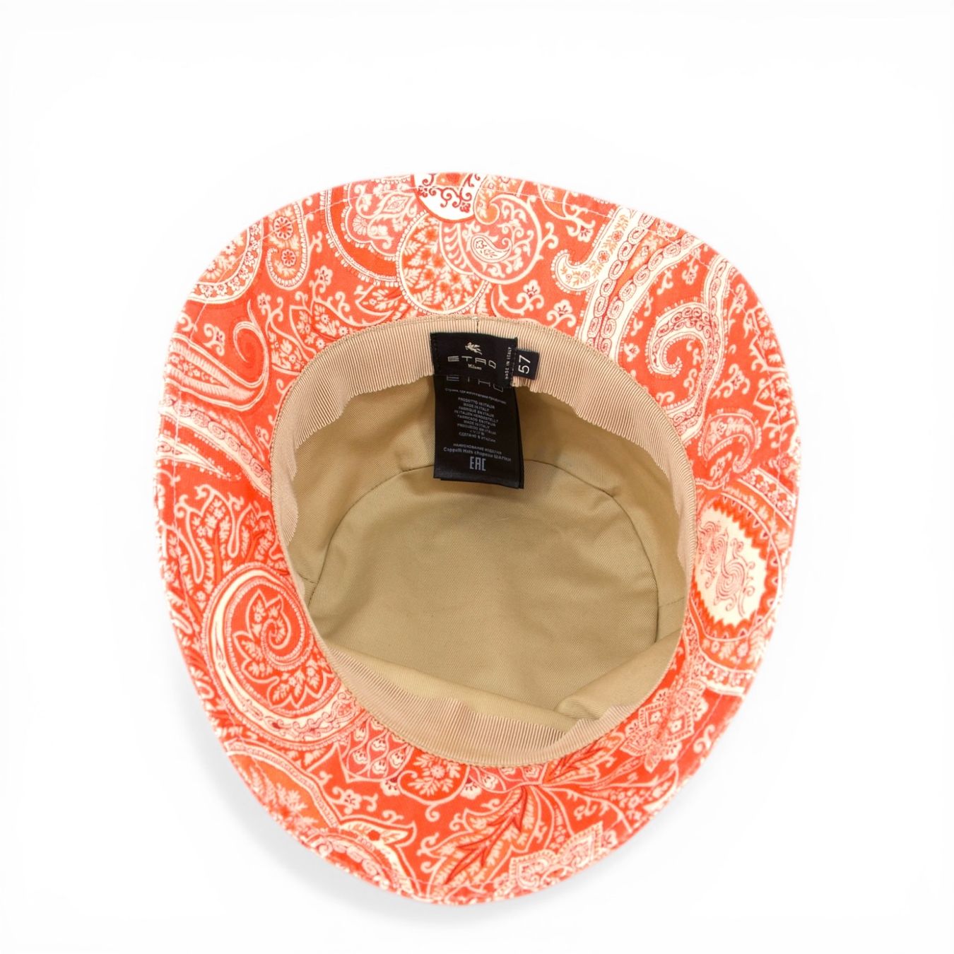 Etro Copricapi, berretti & cappellini: Etro Bucket hat orange Gr. 57 – Usato da Binningen venduto da Designerlabels 4