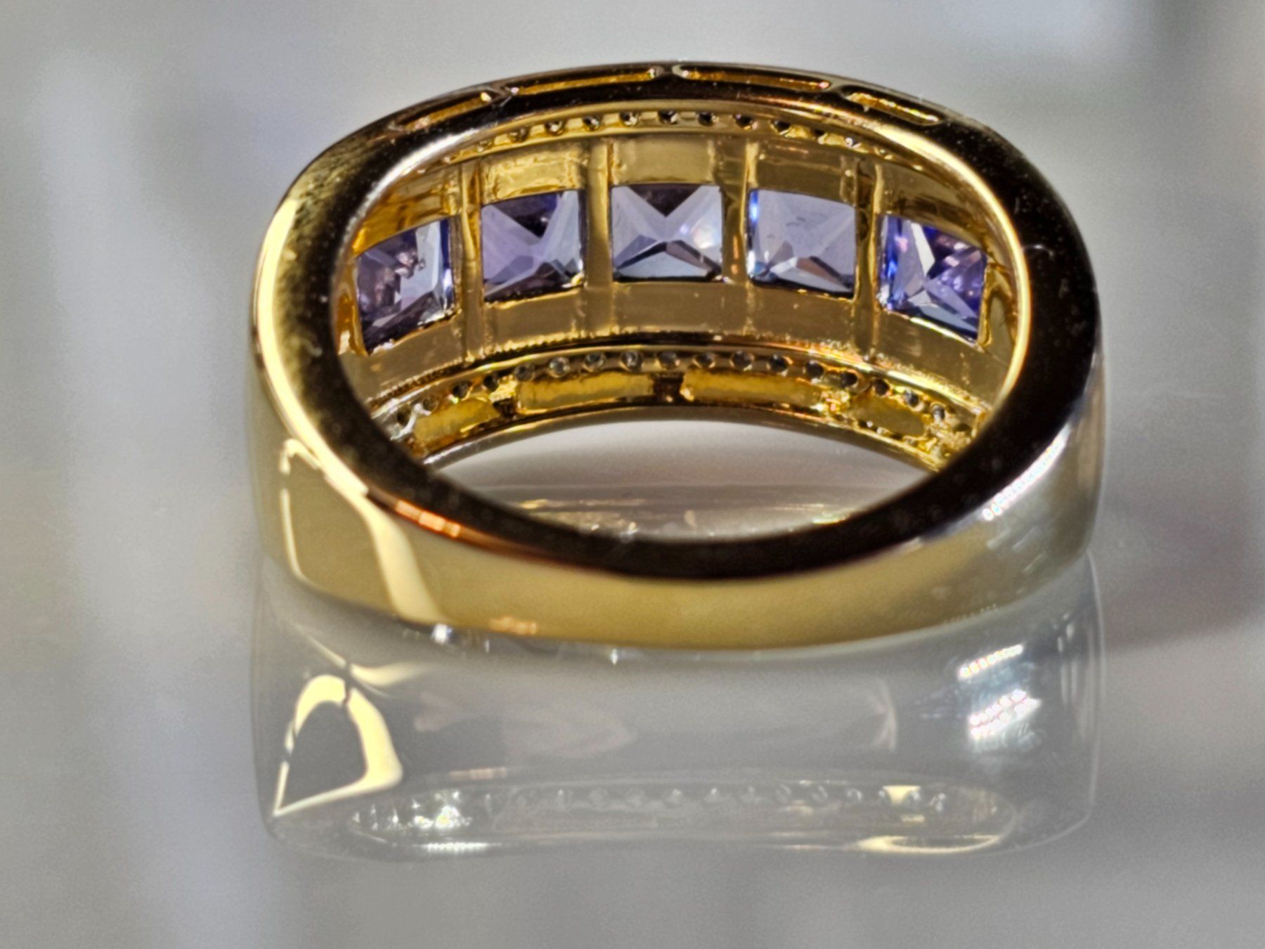 Ringe: Tansanit  925 Silber Gold Edelstein Silberring Ring vg blau – Neu (gemäss Beschreibung) aus Riedt b. Erlen von Gottestraene 5
