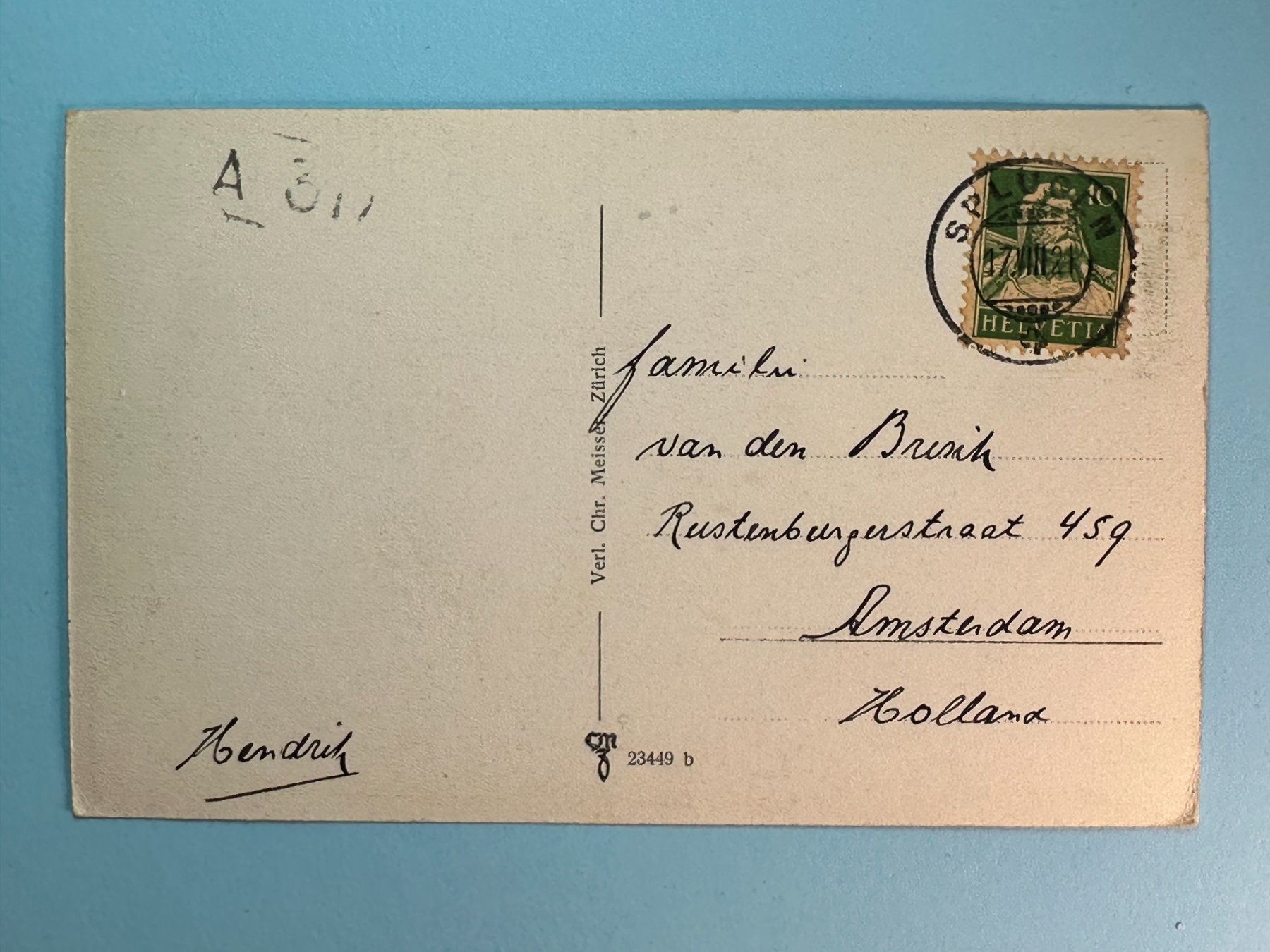 Cartoline postali: Splügen - 1921 – Usato da Steg VS venduto da danwer74 1