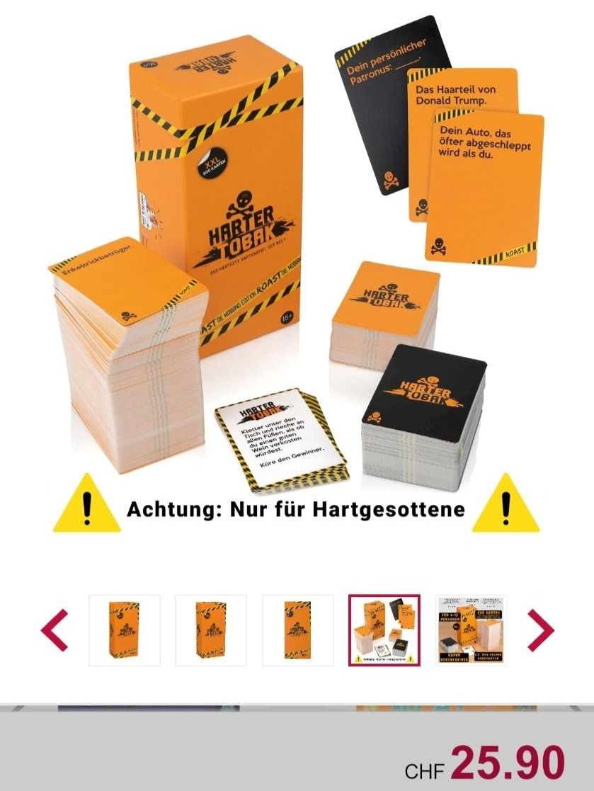 Giochi: Harter Tobak mit Erweiterung Deine Mutter NEU!! – Nuovo (secondo la descrizione) da Teufenthal AG venduto da thuzsu 2
