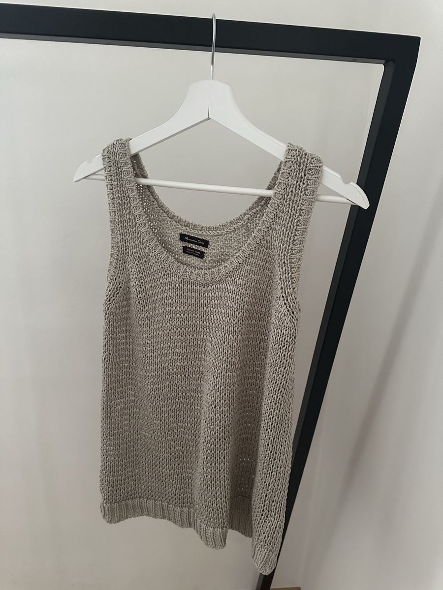 Massimo Dutti Top: Massimo Dutti, Stricktop, beige, Gr. S, wie neu – Nuovo (secondo la descrizione) da Zürich venduto da anouk_8008 1