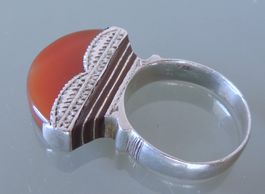 Tuareg Karneol Silber 925 Fingerring Gr. 57