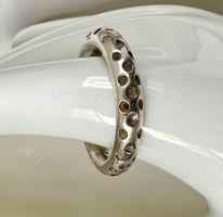 Handgefertigt Eternity-Bandring Silber 925 Durchbruchmuster