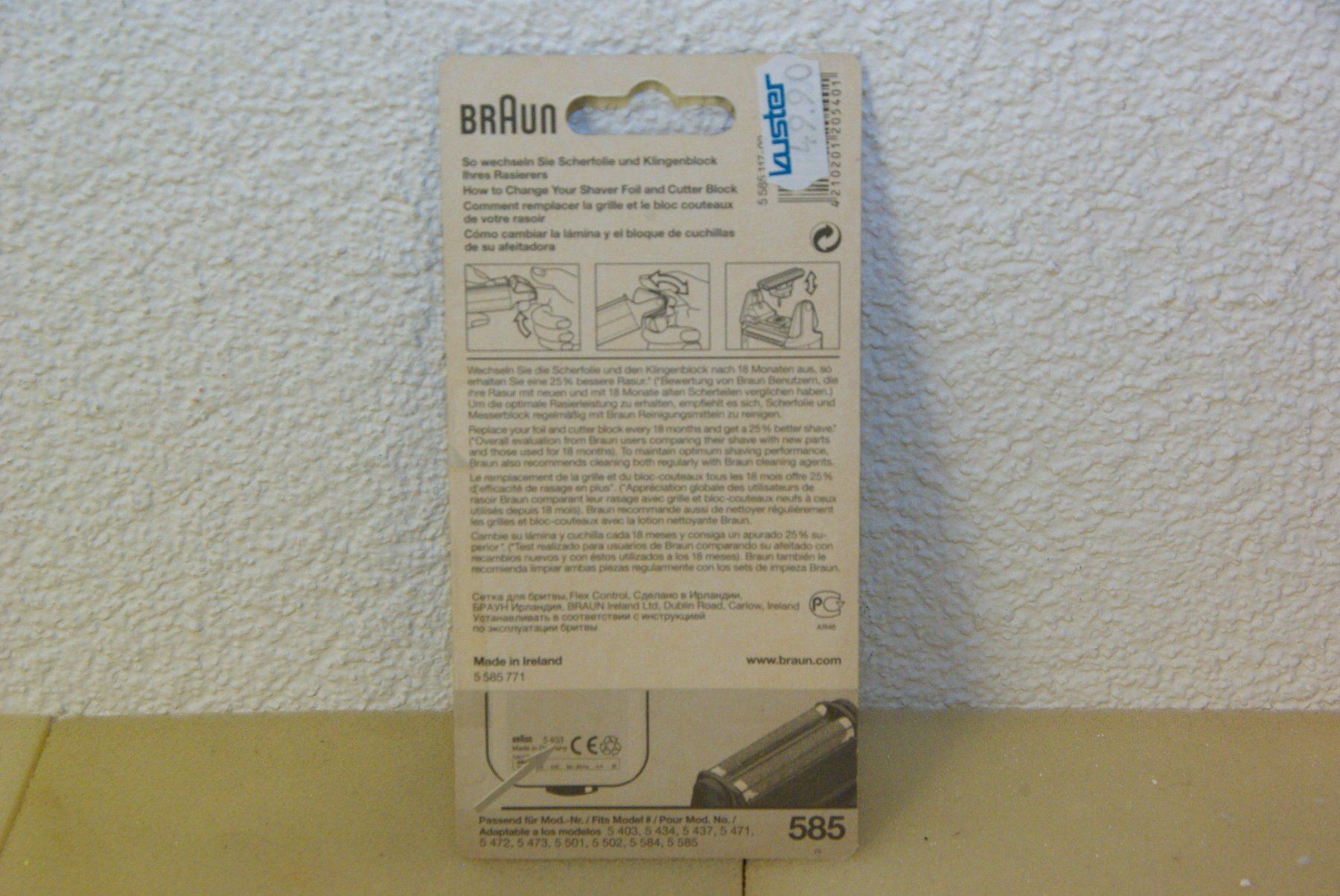 Braun Rasoi & Lamette da barba: BRAUN Scherkopf Flex Control 585, OVP – Nuovo e nell'imballaggio originale da Herisau venduto da Cevianer1844 3
