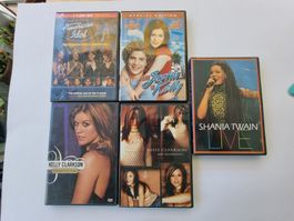 5 Musik DVD's Kelly Clarkson, Shania Twain