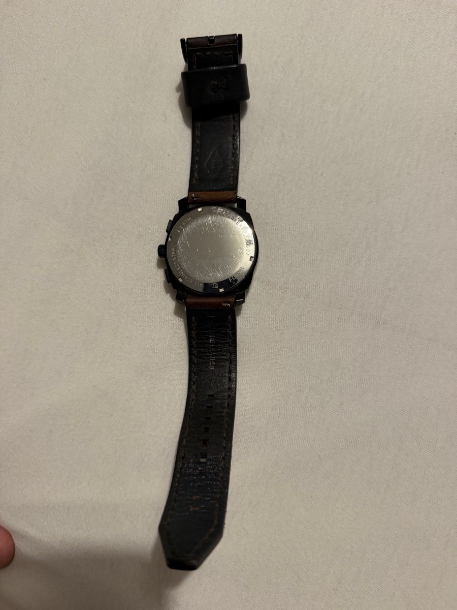 Fossil Montres: Fossil Chronograph Watch Brown Leather Strap Box Receipt – D'occasion à Mönchaltorf par Rbf87 2