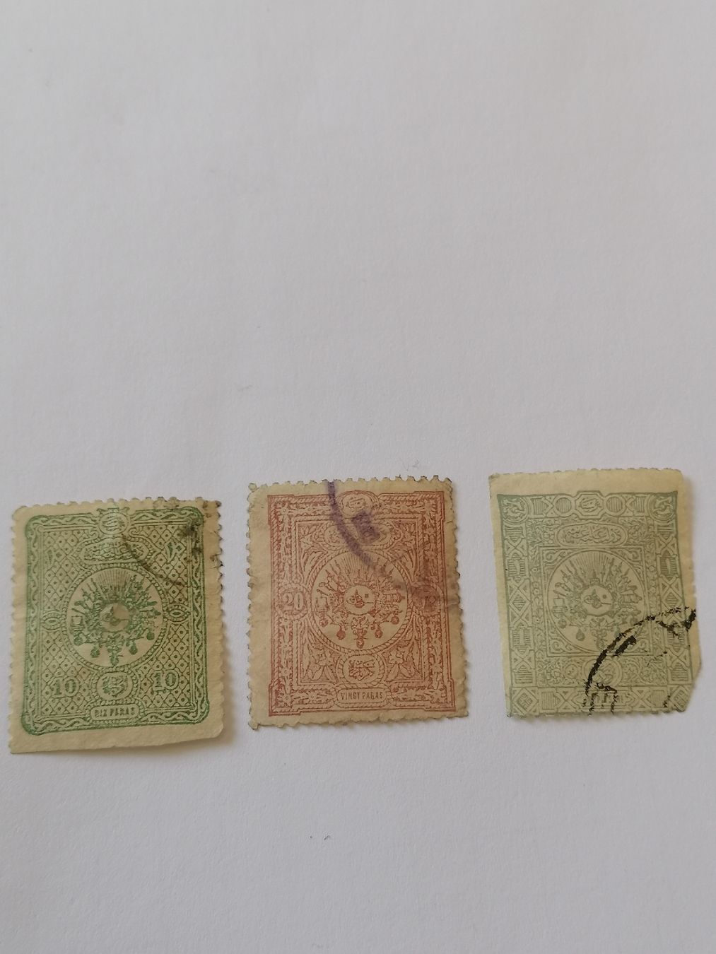 Alle Briefmarken: 3mal Osmanisches Reich 1892 – Gebraucht aus Happerswil von tschergi