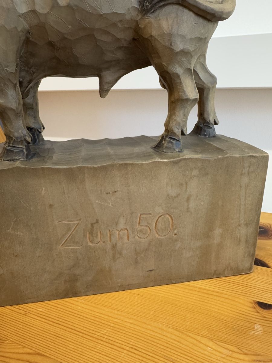 Skulpturen & Statuen: Bison Handgeschnitzte Holzstatue - Bison Zum 50 Geschenke – Gebraucht aus Morges von SevArt 5
