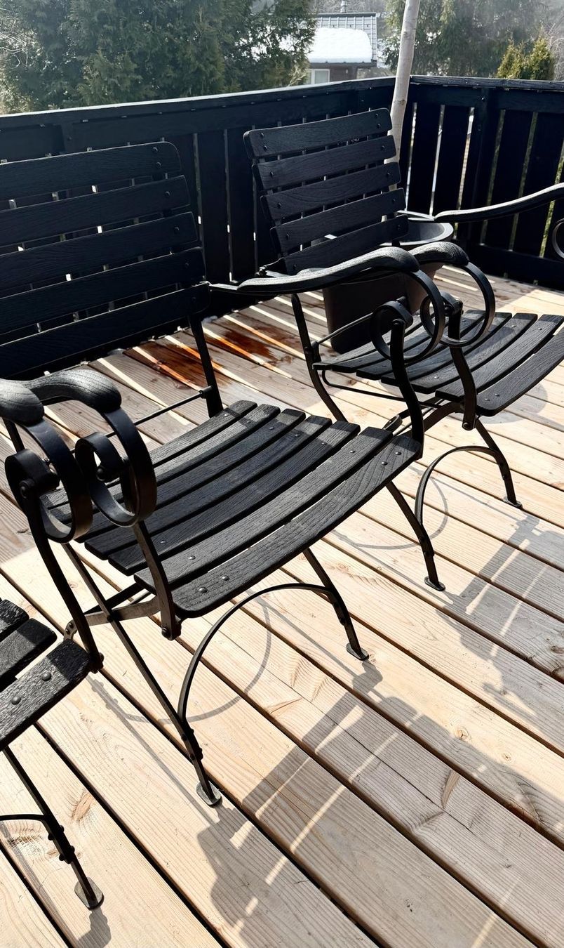 Set di tavolo e panche: Hochwertiges Gartentischset aus Metall – Usato da Stans venduto da Alvar02 2