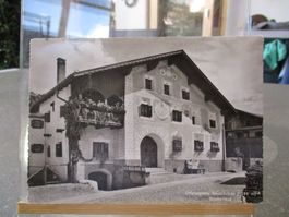 Unterengadin Scuol  Schuls Stockerhaus  1954 Postkarte  1