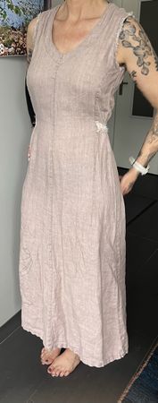 Kleid 100% Leinen Grösse M Nile Sportswear mit Print