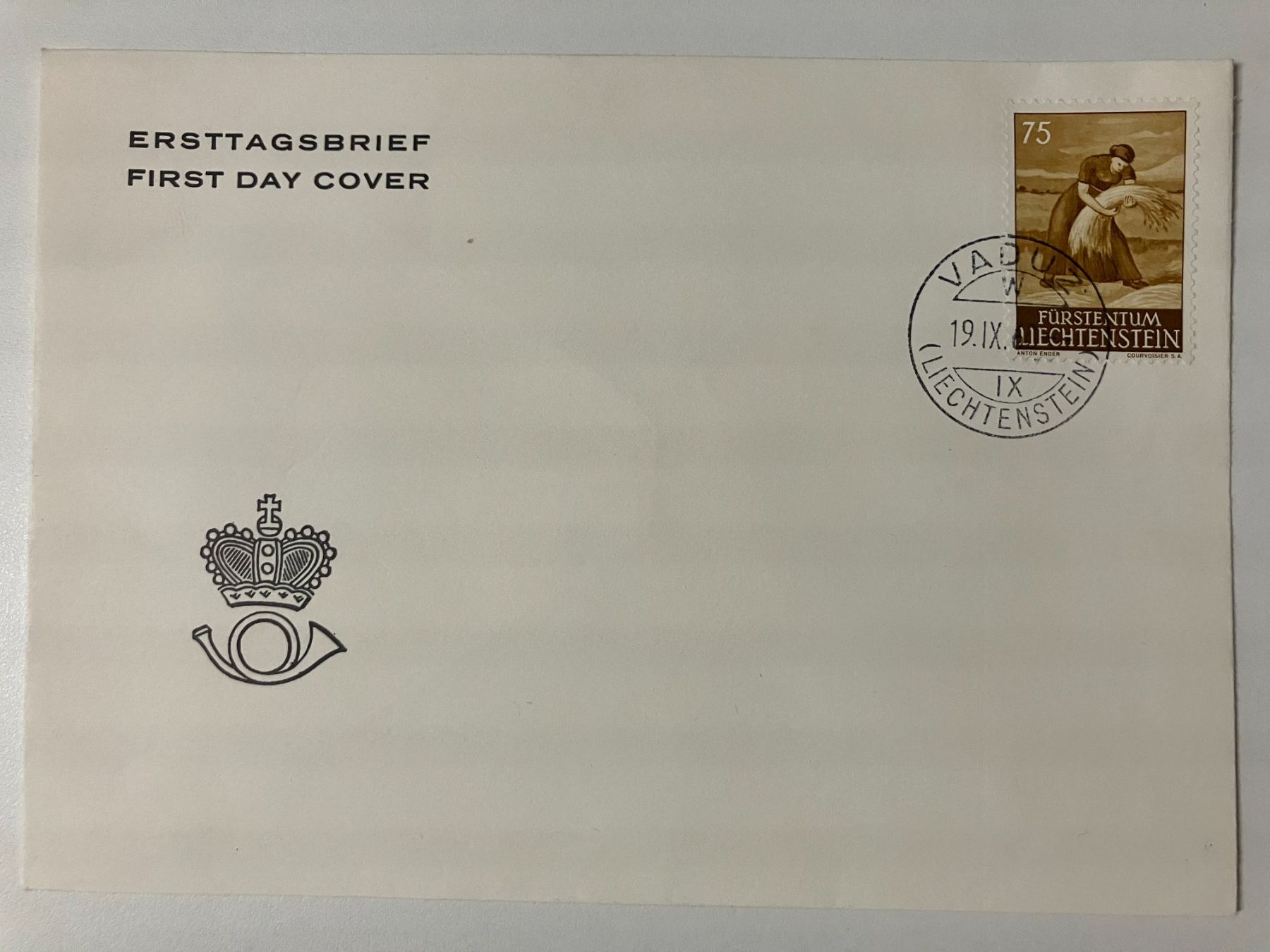 Tutti i francobolli: Liechtenstein 1960, Mi 395, FDC, KP 90.-- – Usato da Würenlos venduto da Eulenpostuhu