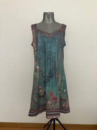 Robe femme imprimé floral bleu taille L état neuf