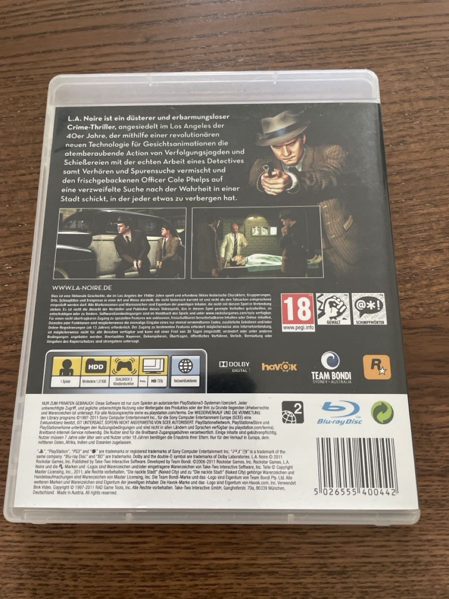 Giochi: L.A. Noire - PS3 – Usato da St. Margrethen SG venduto da ale_vw2d 1