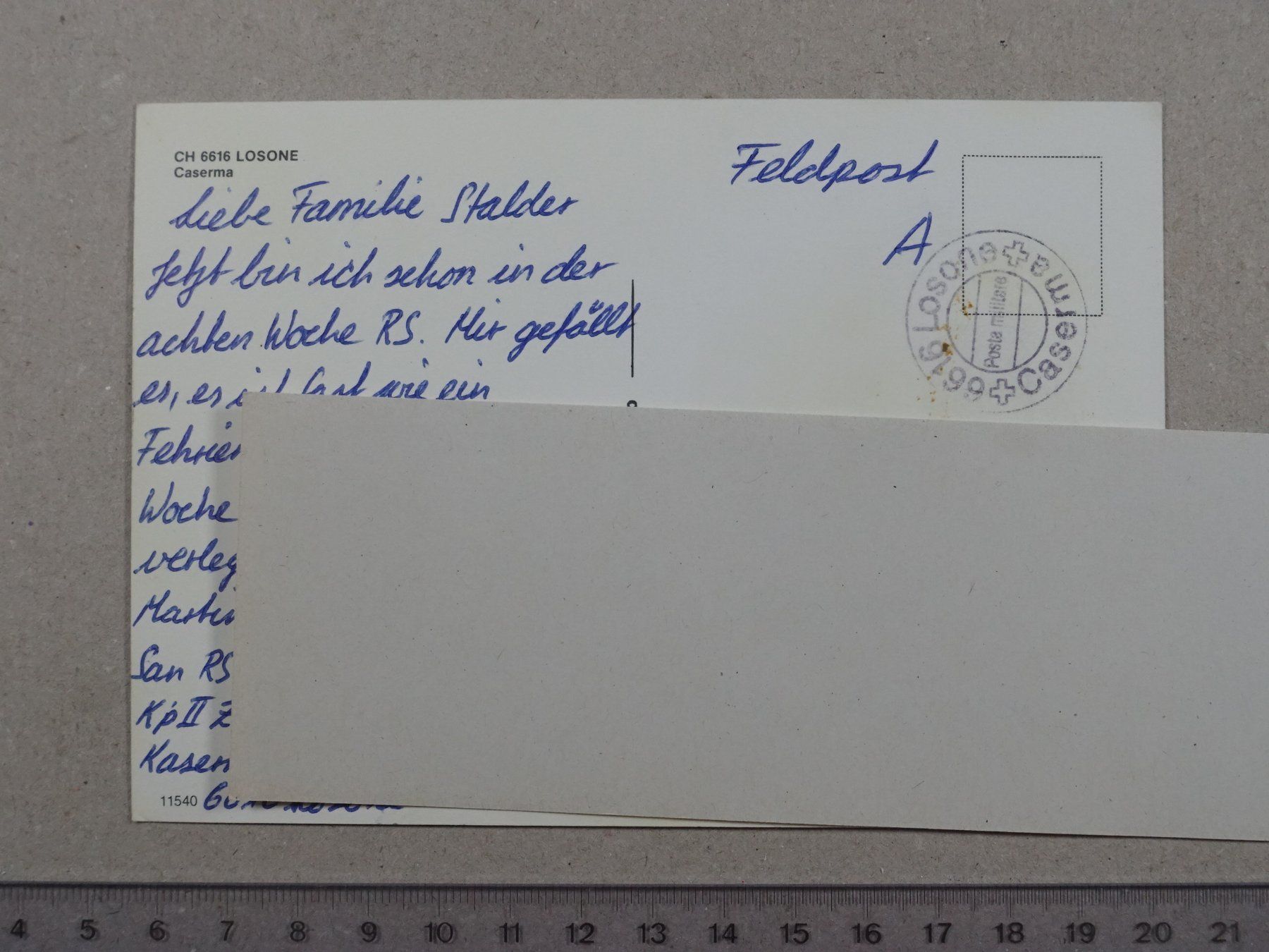 Cartoline postali: Losone, Feldpost – Usato da Lenzburg venduto da fh1 1