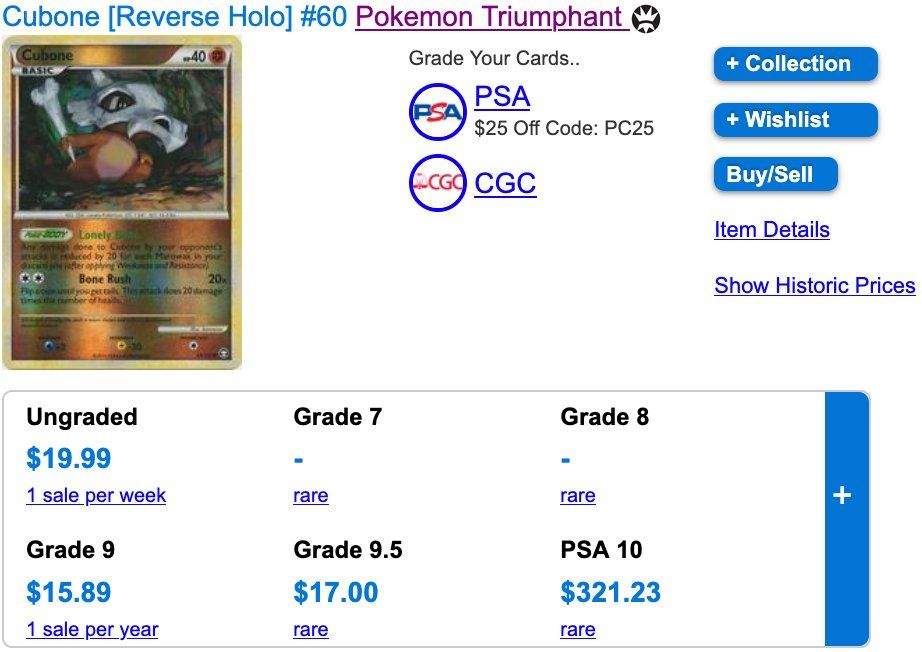 Pokémon Carte collezionabili: Tragosso Reverse Holo 60 – Usato da Zürich venduto da PEACECOCOON 3