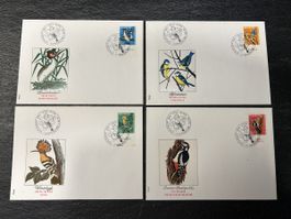 Lot 4x FDC 1970 Pro Juventute illustré grand format