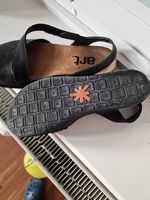 art Damen-Sandalen aus Leder  Schwarz