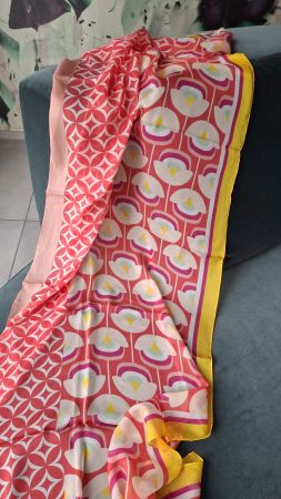 Neue Seidenstola 70x180 cm, 100 % Seide, Made in Italy