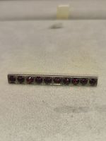 Jugendstil 835er Silber Brosche mit Granat Edelsteinen 5,7gr