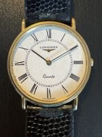 Longines Quartz Uhr Goldton Römische Ziffern