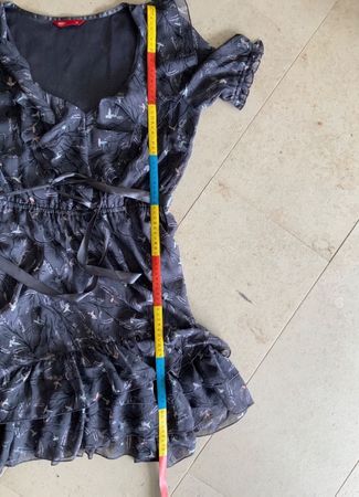 Robe Esprit edc grise imprimée oiseau 38