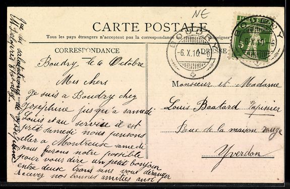 Cartes postales: AK Boudry, Vue générale – D'occasion à Berlin par bartko-reher 1