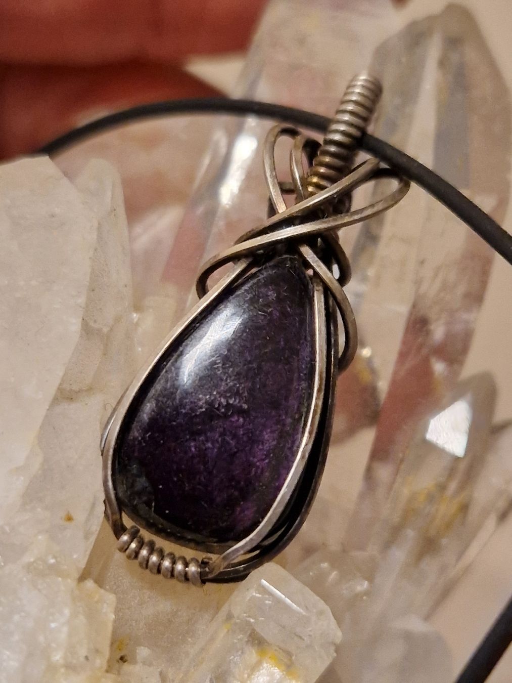 Ciondoli: PENDENTIF en PURPURITE, fil argent – Nuovo (secondo la descrizione) da SAXON venduto da Mariposita1428 4